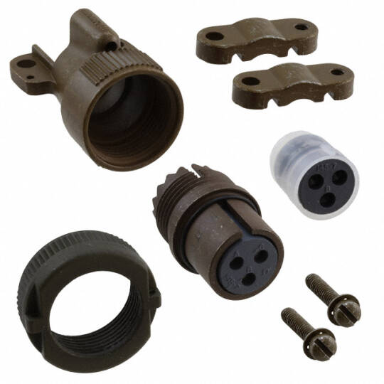 MS3106F14S-7S CONN PLUG FMALE 3P SOLDER CUP