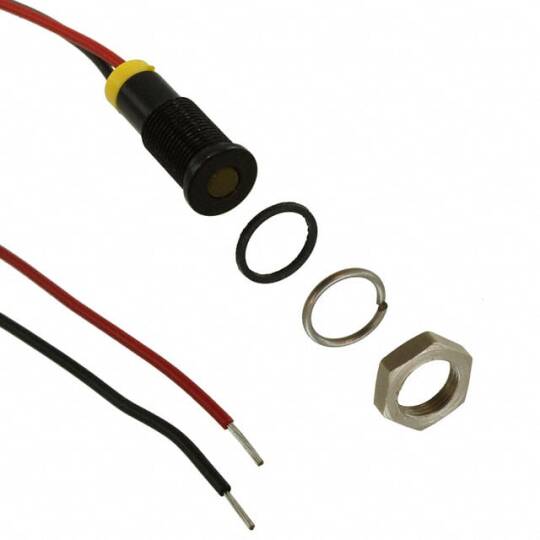 Q6F7BXXY02E LED PANEL INDICATOR YELLOW 2V IP67 6MM