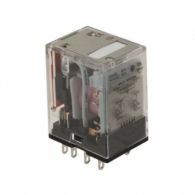 MJN2CEDC12 RELAY GEN PURPOSE DPDT 10A 12V Plug-In - 1