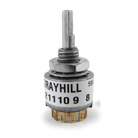 56DP30-01-1-AJN SWITCH ROTARY 12POS 200MA 115V Panel Mount